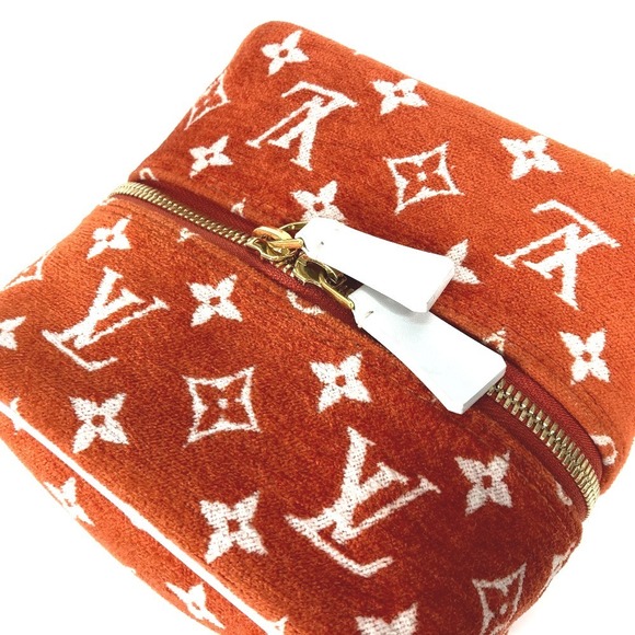 Louis Vuitton Bag Chain Brown Velvet Bag Shoulder Terracotta LV Match - Picture 8 of 9